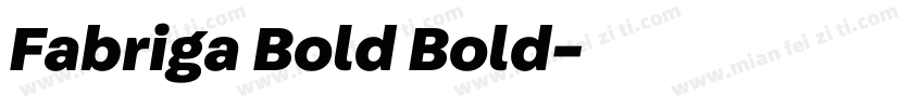 Fabriga Bold Bold字体转换